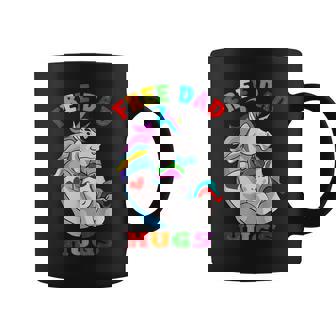Free Dad Hugs Lgbt Gay Pride Unicorn Fathers Day Coffee Mug | Mazezy