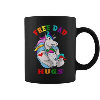 Free Dad Hugs Lgbt Gay Pride V2 Coffee Mug - Seseable