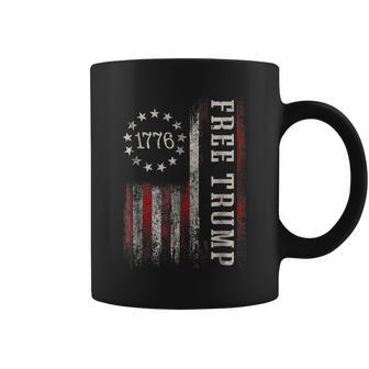 Free Donald Trump Republican Support Pro Trump American Flag Coffee Mug - Thegiftio UK