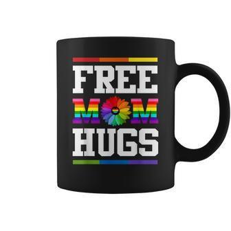 Free Mom Hugs Gay Pride Lgbt Daisy Rainbow Flower Funny Coffee Mug - Thegiftio UK