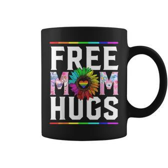 Free Mom Hugs Lgbt Gay Pride Lesbian Parades Coffee Mug - Seseable
