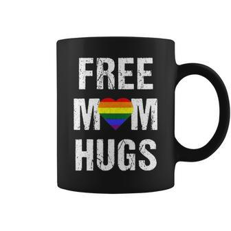 Free Mom Hugs Lgbt Gay Pride Vintage Distressed Sweat Coffee Mug - Seseable