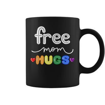 Free Mom Hugs Lgbtq Pride Rainbow Lesbian Gay Bi Trans Ally Coffee Mug - Thegiftio UK
