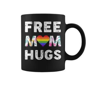 Free Mom Hugs Pride Lgbt Floral Coffee Mug - Seseable