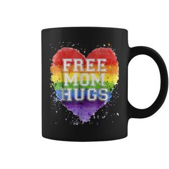 Free Mom Hugs Rainbow Lgbt Gay Pride Flag Coffee Mug - Seseable