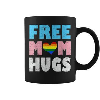 Free Mom Hugs Rainbow Pride Lgbt Month Transgender Coffee Mug - Seseable