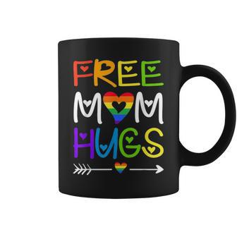 Free Mom Hugs T Rainbow Heart Lgbt Pride Month 1677 Coffee Mug - Seseable