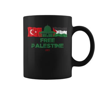 Free Palestine Turkey Flag Al Quds Freedom For Palestine Coffee Mug | Mazezy