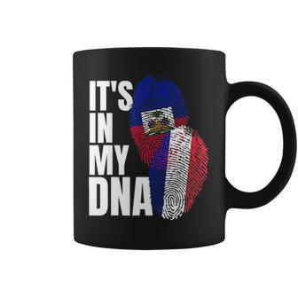 French And Haitian Mix Dna Heritage Flag Gift Coffee Mug - Seseable