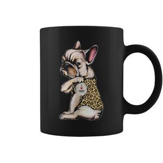 French Bulldog Tattoo I Love Mom Funny Mothers Day Gifts Coffee Mug - Seseable