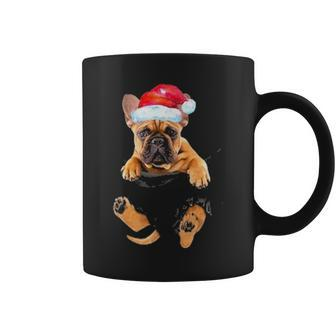 Frenchie French Bulldog Pocket Funny Mom Dad Kid Lover Gifts Coffee Mug - Seseable
