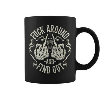 Fuck Around And Find Out Middle Finger Snake Head With Smoke Coffee Mug | Mazezy