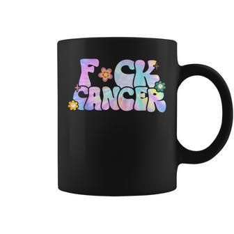 Fuck Cancer Groovy Tie Dye All Cancer Awareness Coffee Mug | Mazezy AU