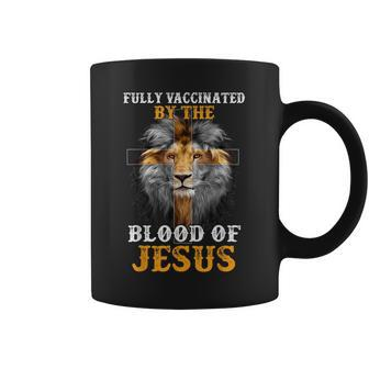 Fully Vaccinated By The Blood Of Jesus Lion God Christian V5 Coffee Mug - Seseable