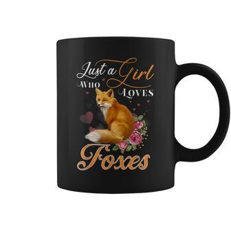 Fun Just A Girl Who Loves Foxes Girls Women & Coyote Lovers Coffee Mug - Seseable