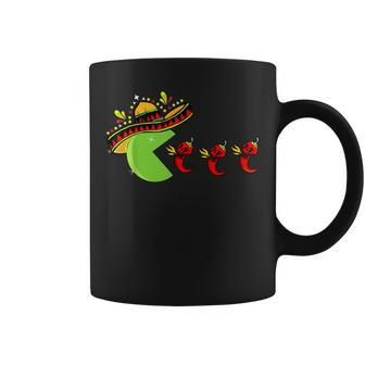 Fun Mexican Sombrero Eating Hot Pepper Skulls Cinco De Mayo Coffee Mug - Thegiftio UK