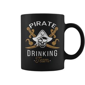 Fun Pirate Drinking Team Gift Jolly Roger Flag Dad Halloween Coffee Mug | Mazezy