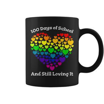 Funny 100Th Day Of School Shirt Teacher Heart Valentine Day Coffee Mug | Mazezy CA
