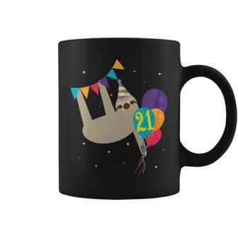 Funny 21St Birthday Sloth Lovers Gift Men Women Her Coffee Mug | Mazezy