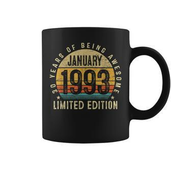 Funny 30 Years Old Vintage January 1993 30Th Birthday Gift Coffee Mug - Thegiftio UK