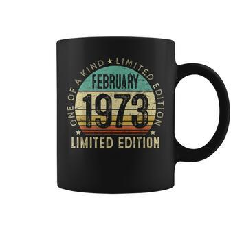 Funny 50 Year Old Vintage February 1973 50Th Birthday Gift Coffee Mug - Seseable