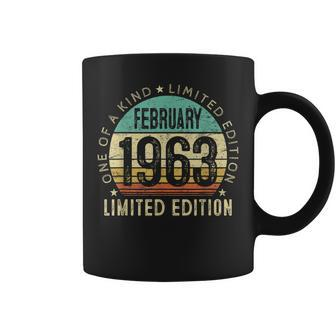 Funny 60 Year Old Vintage February 1963 60Th Birthday Gift Coffee Mug - Seseable