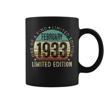 Funny 90 Year Old Vintage February 1933 90Th Birthday Gift Coffee Mug - Seseable