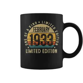 Funny 90 Year Old Vintage February 1933 90Th Birthday Gift V2 Coffee Mug - Seseable