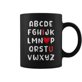 Funny Abc Alphabet I Love You Valentine Teacher Coffee Mug - Seseable