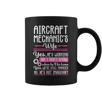 Funny Airplane Aircraft Mechanic Wife Gift Women Coffee Mug | Mazezy