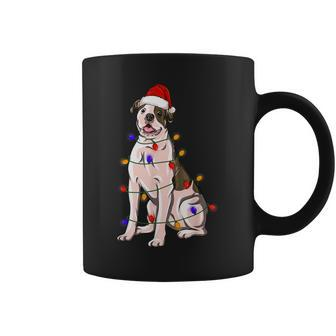 Funny American Bulldog Xmas Lights Gift Dog Dad Dog Mom Coffee Mug | Mazezy