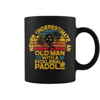 Funny An Old Man With A Pickleball Paddle Men Dad Gift Coffee Mug - Seseable
