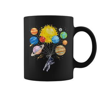 Funny Astronaut Space Balloon Planet Science Solar System Coffee Mug | Mazezy