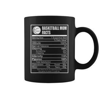 Funny Basketball Mom Nutrition Facts Proud Parent V2 Coffee Mug - Seseable