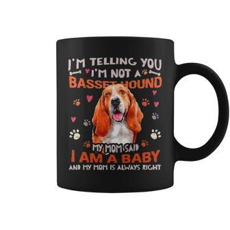 Funny Basset Hound Baby Dog Mom Mother Dogs Lover Coffee Mug - Seseable