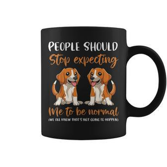 Funny Beagle Mom Of Two Beagles Beagle Dog Mom Coffee Mug - Seseable