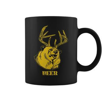 Funny Bear Plus Deer Equals Beer Deer Hunting Usa Hunter Coffee Mug - Seseable