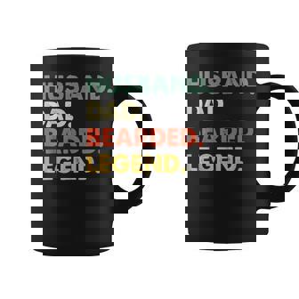 Funny Bearded Men Husband Dad Bearded Legend Vintage Coffee Mug - Seseable