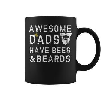 Funny Beekeeping Beekeeper Dad Beard And Bees Father Gift For Mens Coffee Mug | Mazezy