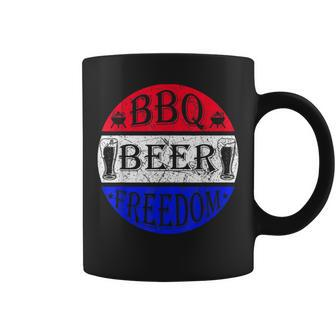 Funny Beer Bbq Freedom For Men Women 4Th Of July Coffee Mug | Mazezy