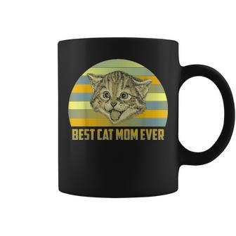 Funny Best Cat Mom Ever Sunset Graphic Great Gift Coffee Mug - Seseable
