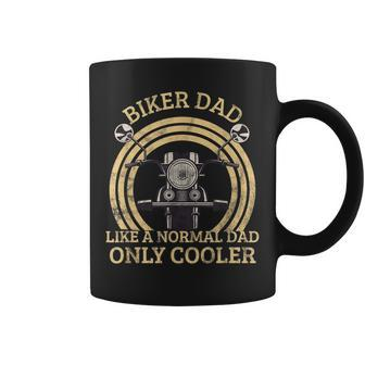 Funny Biker Dad Motorcycle Dad Grandpa Fathers Day Gift For Mens Coffee Mug | Mazezy