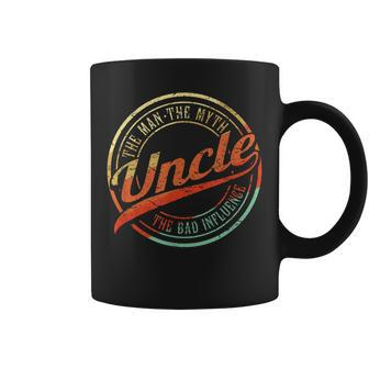 Funny Birthday Gifts For Uncle The Man Myth Bad Influence Gift For Mens Coffee Mug | Mazezy CA