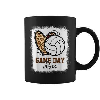Funny Bleached Volleyball Game Day Vibes Volleyball Mom Game  Coffee Mug