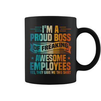 Funny Boss - Im A Proud Boss Of Freaking Awesome Employees Coffee Mug | Mazezy
