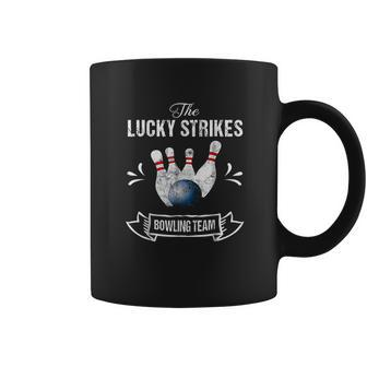Funny Bowling Team Lucky Strikes Bowling Team Coffee Mug - Thegiftio UK