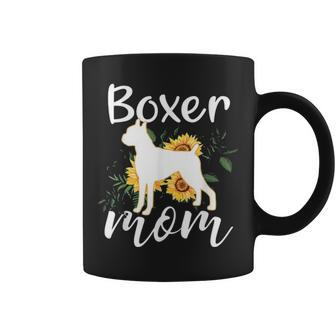 Funny Boxer Mom Sunflower Dog Lovers Mothers Day Gift Coffee Mug - Seseable