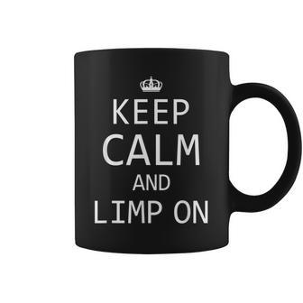 Funny Broken Ankle Bone Keep Calm And Limp On Coffee Mug - Seseable