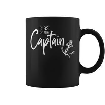 Funny Captain Wife Dibs On The Captain Coffee Mug | Mazezy