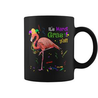 Funny Carnival Party Gifts Idea Flamingo Mardi Gras Coffee Mug - Seseable
